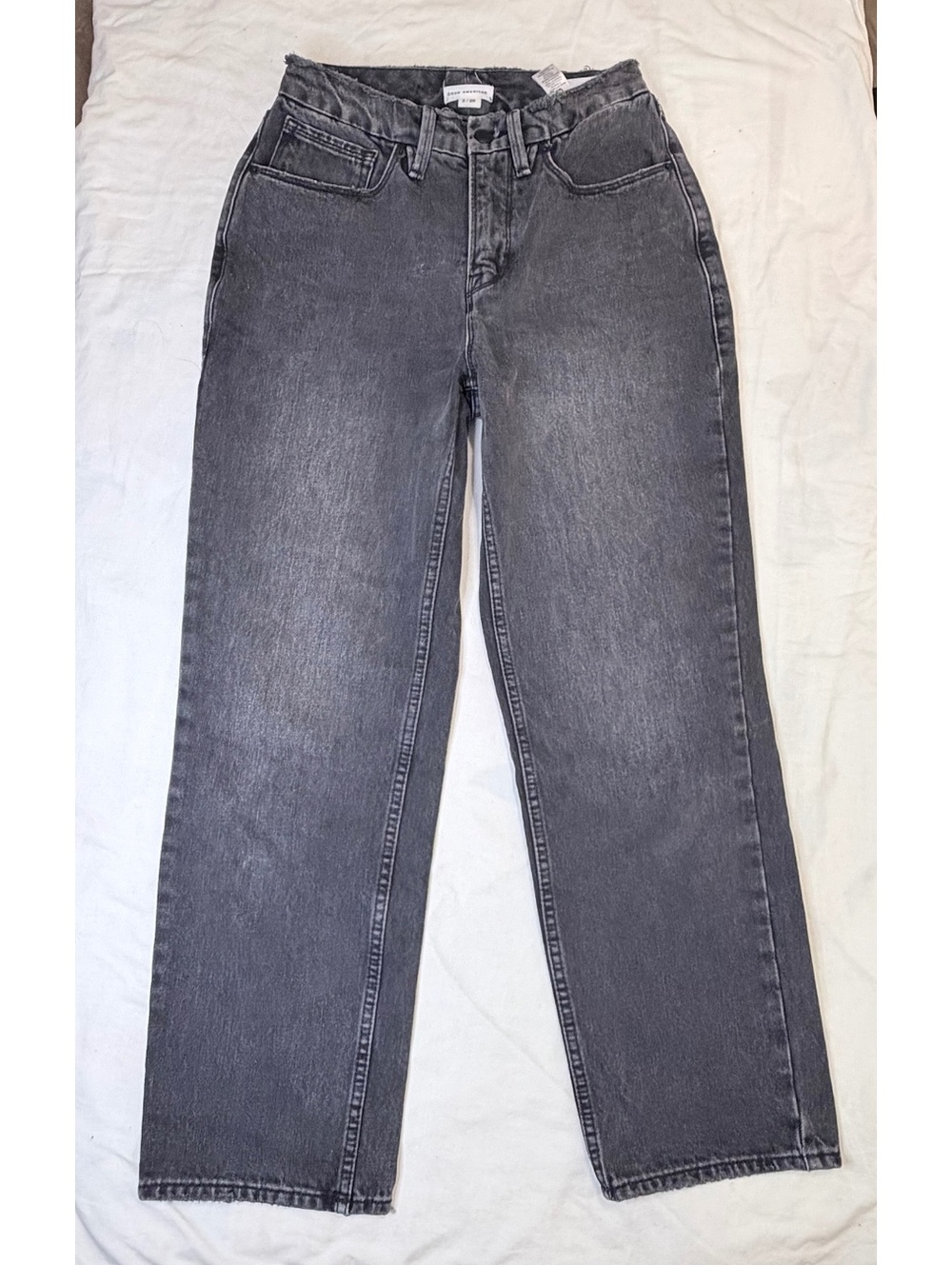 Good American Good '90s Relaxed Straight Leg Jeans 2 Faded Black